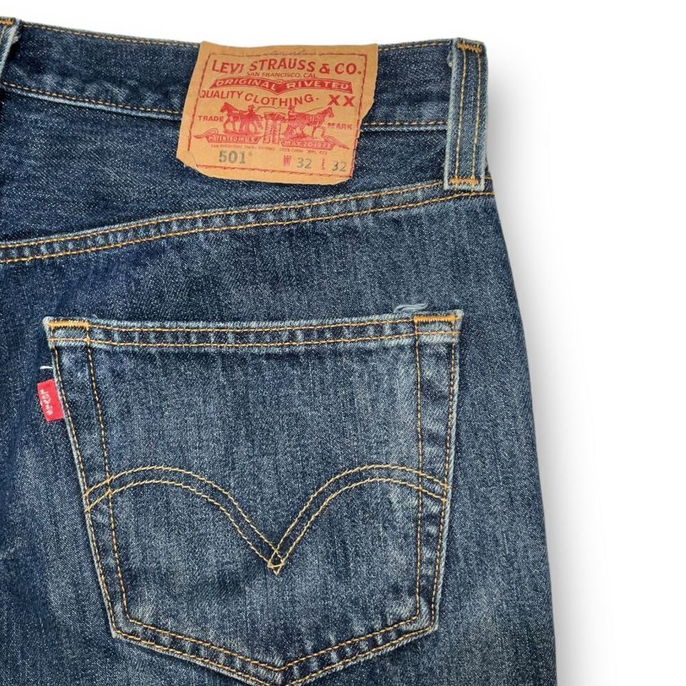 🔵 Levi’s 501 Original Straight Leg Jeans 👖 Men’s 32x32 | Button-Fly Classic - Picture 6 of 6
